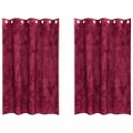 vidaXL Sametové závesy 2 ks Víno červené 175 x 140 cm Zamat