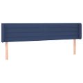 vidaXL Čelo postele s LED modré 183x16x78/88 cm látka