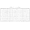 vidaXL Oblúkové gabiónové koše 6ks 400x30x180/200cm pozinkované železo