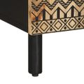 vidaXL TV skrinka čierna 105x33,5x46 cm masívne hrubé drevo mango