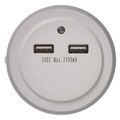 LED nočné svetlo EMOS P3313 do zásuvky s 2× USB