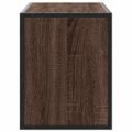 vidaXL TV skrinka hnedý dub 100x31x39,5 cm kompozitné drevo a kov