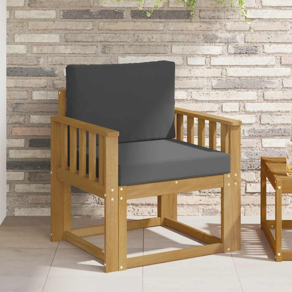 vidaXL 2 Kus Záhradná súprava gaučov Polyester Biela a antracitová