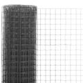 vidaXL Drôtené pletivo, oceľ potiahnutá PVC 10x1 m, sivé