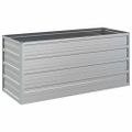 vidaXL Vyvýšený záhradný záhon 100x40x45cm pozinkovaná oceľ strieborný