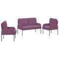 vidaXL Súpravy pohoviek 3 pcs Fialová 115 x 56 x 80 cm Preglejka