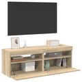 vidaXL TV skrinky s LED svetlami 2 ks dub sonoma 60x35x40 cm