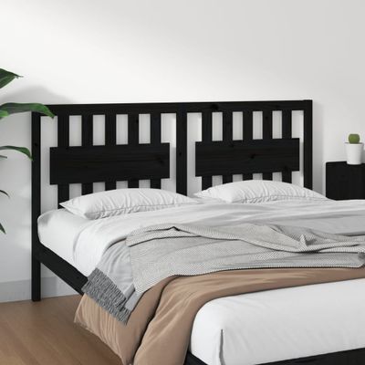 vidaXL Čelo postele čierne 155,5x4x100 cm masívna borovica