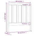 vidaXL Čelo postele biele 95x4x100 cm masívna borovica