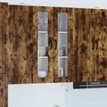vidaXL Nástenný sklenený kabinet PORTO Dymová dub 60 x 31 x 100 cm
