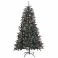vidaXL Umelý vianočný stromček Zelená 150 cm PVC, plast a oceľ