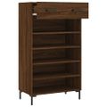 vidaXL Botník hnedý dub 60x35x105 cm kompozitné drevo