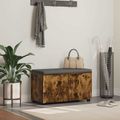 vidaXL Predsieňová lavica s vankúšom Údený Dub 80 x 38 x 46 cm