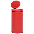 vidaXL Automatický odpadkový kôš, senzor 60 l, uhlíková oceľ, červený