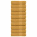 vidaXL Osušky do kúpeľne FROGN 10 ks zlaté 100x150 cm 360 g/m²