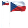 vidaXL česká vlajka a tyč 5,5 m hliník