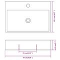 vidaXL Umývadlo s otvorom na batériu, keramika, biele 76x42,5x14,5 cm