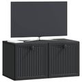 vidaXL Nástenná TV skrinka Čierna 59,5 x 31 x 30 cm Kompozitné drevo