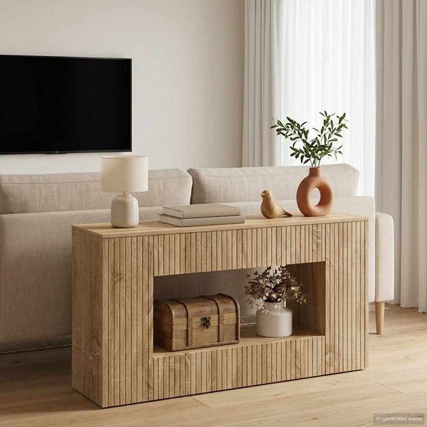 vidaXL Konzolový stôl Sonoma dub 101 x 29 x 74 cm Konštruované drevo