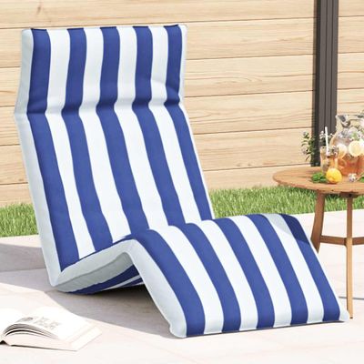 vidaXL Skladacie ležadlo modro-biele 175x54x8,5 cm oxfordská látka