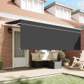 vidaXL Sklopná markíza Antracit 350 x 200 cm Polyester a hliník
