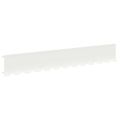 vidaXL Obrubník trávnika 10 ks 102 x 15 x 4 cm Oceľ Biela