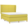 vidaXL Boxspring posteľ s matracom zelená 140x200 cm látka