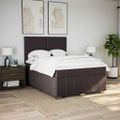 vidaXL Boxspring posteľ s matracom tmavohnedá 160x200 cm látka