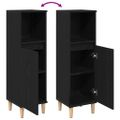 vidaXL Kúpeľňový kabinet Čierny dub 30 x 30 x 100 cm Kompozitné drevo