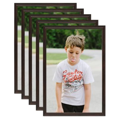 vidaXL Fotorámiky na stôl, koláž 5 ks, čierne 15x21 cm, MDF
