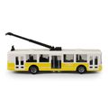 Trolejbus MHD žltý 16 cm - otváracie dvere