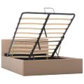 vidaXL Hydraulický posteľný rám+úložný priestor, umelá koža 120x200 cm