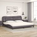 vidaXL Posteľ s matracom Hvar sivá 200x200 cm umelá koža