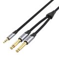 Audio kábel mini jack 3,5 mm na 2x jack 6,35 mm samec Vention BARHK 8 m