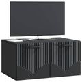 vidaXL Nástenná TV skrinka Čierna 59,5 x 41 x 30 cm Kompozitné drevo