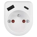 Zásuvka EMOS P0074 rozbočovacia 1×, 1×USB-A+1×USB-C, biela