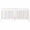 vidaXL Záhradný úložný box biely 147x68x64 cm masívna borovica