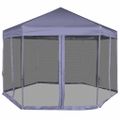 vidaXL Rozkladací záhradný stan so 6 stenami, tmavomodrý 3,6x3,1 m