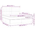 vidaXL Posteľ boxsping s matracom a LED čierna 180x200 cm látka