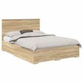 vidaXL Rám postele Sonoma dub 140 x 190 cm Kompozitné drevo