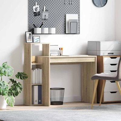 vidaXL Stôl s poličkou Sonoma dub 100 x 40 x 90 cm Kompozitné drevo