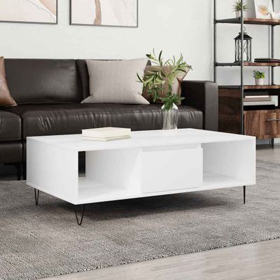 vidaXL Konferenčný stolík biely 104x60x35 cm kompozitné drevo