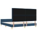 vidaXL Rám postele s čelnou doskou Modrá 180 x 200 cm látka