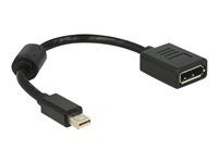 Adaptér DisplayPort - DisplayPort (F) na Mini DisplayPort (M) - 21 cm - čierna