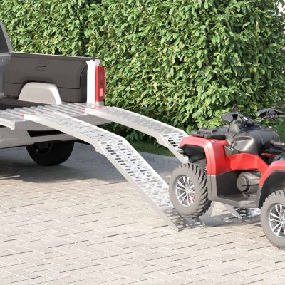 vidaXL Skladacia motocyklistická rampu 340 kg na rampu 2 pcs Hliník