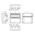 Skriňa 3974 AcquaCOMBI IP65, 16 modulov, 330x330x155mm
