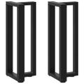 vidaXL Nohy konzolového stola v tvare T, 2 ks, čierne, 38x25x(72-73) cm, oceľ
