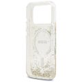 Puzdro Guess Resin Bottom Glitter MagSafe pre iPhone 17 Pro zlatá