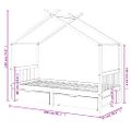 vidaXL Detský rám postele so zásuvkami borovicový masív 90x200cm