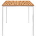 vidaXL Záhradný jedálenský stôl 160x80x75 cm teakový masív a nehrdzavejúca oceľ